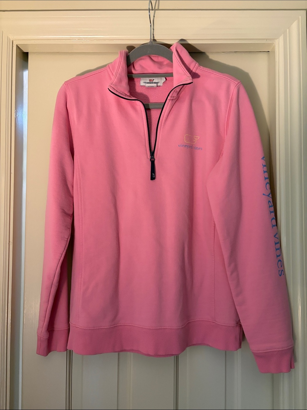 Vineyard Vines Pink Quarter-Zip Pullover Sweatshirt